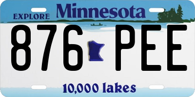 MN license plate 876PEE