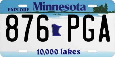 MN license plate 876PGA