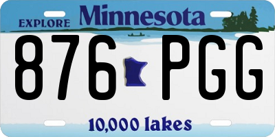 MN license plate 876PGG