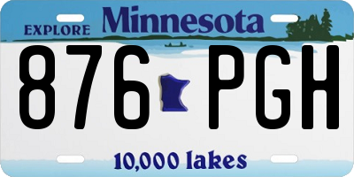 MN license plate 876PGH