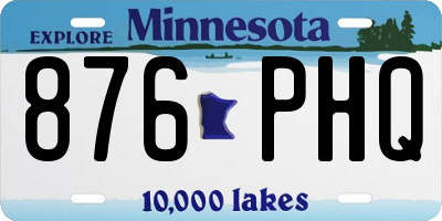 MN license plate 876PHQ