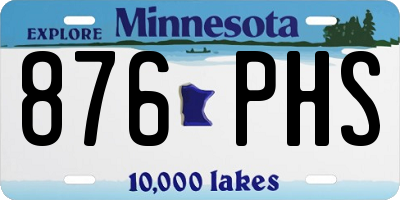 MN license plate 876PHS
