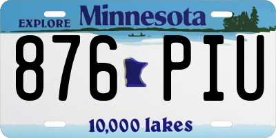 MN license plate 876PIU
