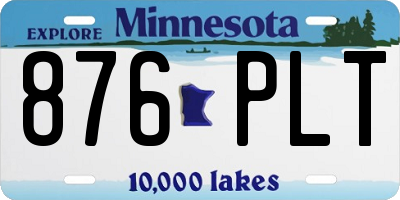 MN license plate 876PLT