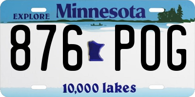 MN license plate 876POG