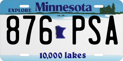 MN license plate 876PSA