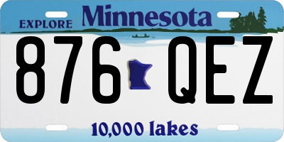 MN license plate 876QEZ