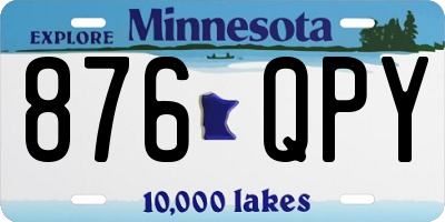 MN license plate 876QPY