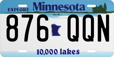 MN license plate 876QQN
