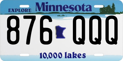 MN license plate 876QQQ