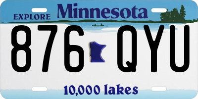 MN license plate 876QYU