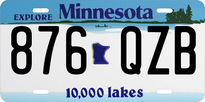MN license plate 876QZB