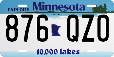 MN license plate 876QZO