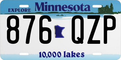 MN license plate 876QZP