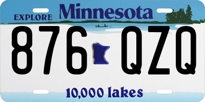 MN license plate 876QZQ