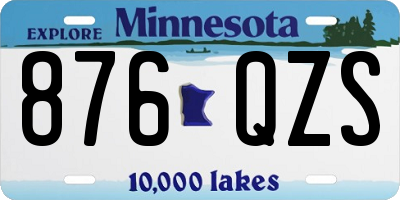 MN license plate 876QZS