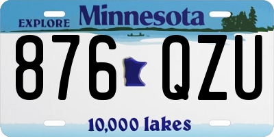 MN license plate 876QZU