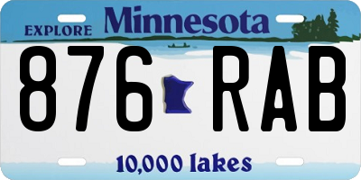 MN license plate 876RAB