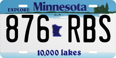 MN license plate 876RBS