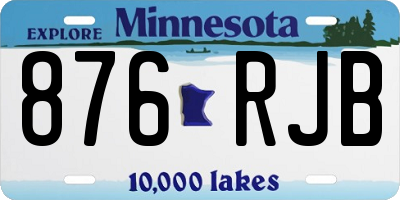 MN license plate 876RJB