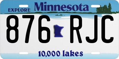 MN license plate 876RJC