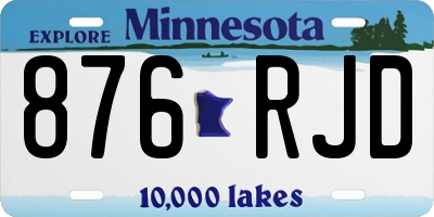 MN license plate 876RJD