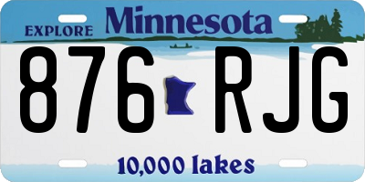 MN license plate 876RJG