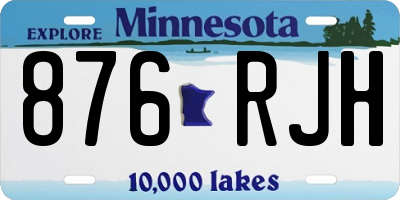 MN license plate 876RJH