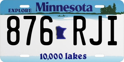 MN license plate 876RJI