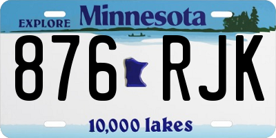 MN license plate 876RJK
