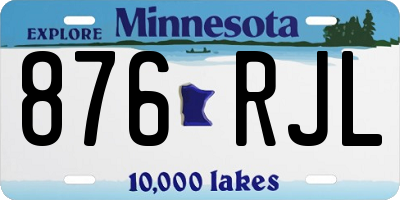 MN license plate 876RJL