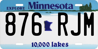 MN license plate 876RJM