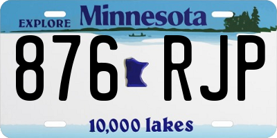 MN license plate 876RJP