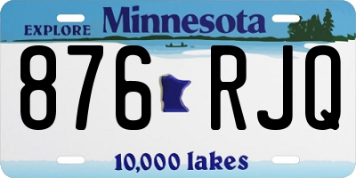 MN license plate 876RJQ
