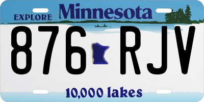 MN license plate 876RJV