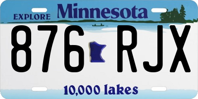 MN license plate 876RJX
