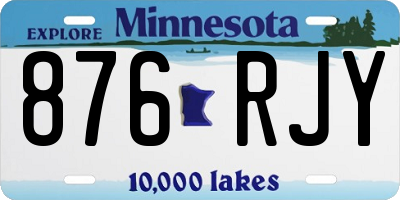 MN license plate 876RJY