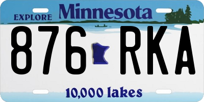 MN license plate 876RKA