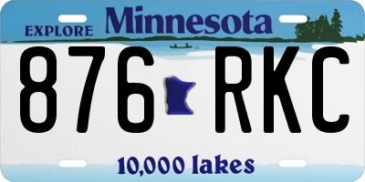 MN license plate 876RKC