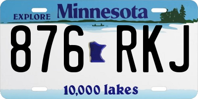 MN license plate 876RKJ