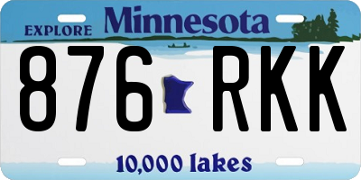 MN license plate 876RKK