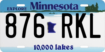 MN license plate 876RKL