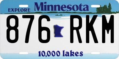MN license plate 876RKM