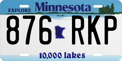 MN license plate 876RKP