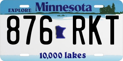MN license plate 876RKT