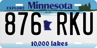 MN license plate 876RKU