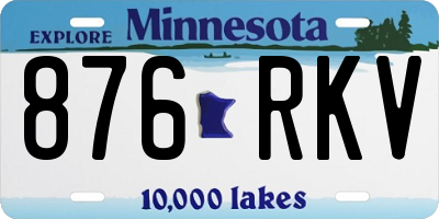 MN license plate 876RKV