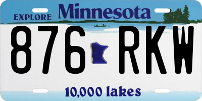 MN license plate 876RKW