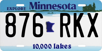 MN license plate 876RKX
