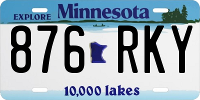 MN license plate 876RKY